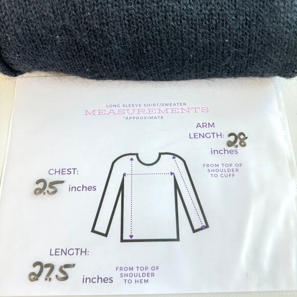 Annabelle Womens Cardigan Knit Sweater One Size Mohair Wool Blend Fuzzy Black - Picture 5 of 5